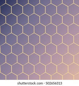 Abstract hexagonal molecule background. Futuristic, technology, biological, clean and modern style