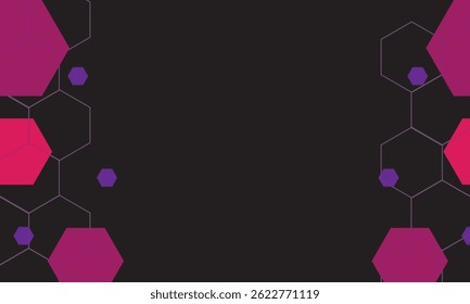 Abstract Hexagonal Multiple Color Background