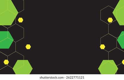 Abstract Hexagonal Multiple Color Background