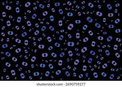 Abstract hexagonal pattern with blue and purple gradient on black background, perfect for technology, futuristic, digital, and corporate design projects, wallpapers, branding, and web graphics.