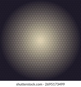 Padrão Hexagonal Abstrato com Brilho Central
