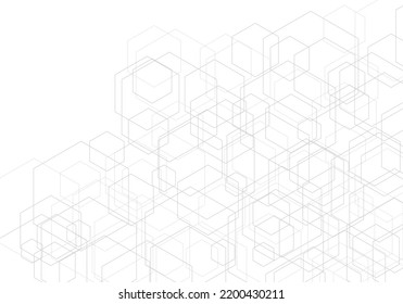 Abstract hexagonal pattern design of minimal black design template. Overlapping with dots structure artwork background. Vector