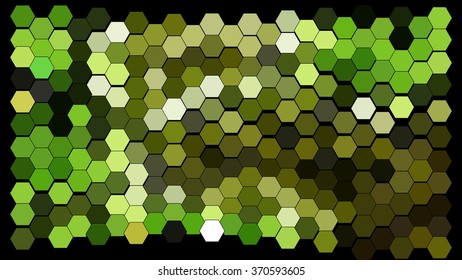 Abstract hexagonal pattern on a black background
