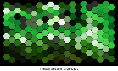 Abstract hexagonal pattern on a black background