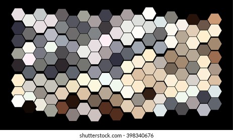 Abstract hexagonal pattern on a black background