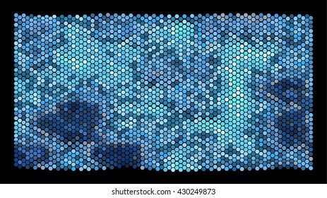 Abstract hexagonal pattern on a black background