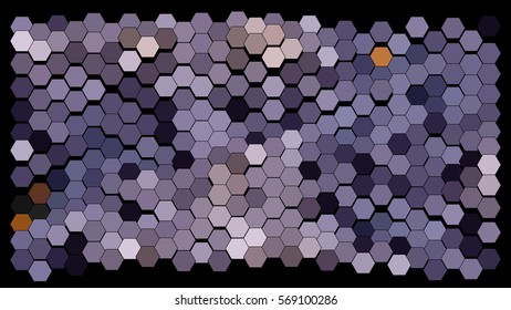 Abstract hexagonal pattern on a black background