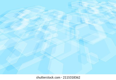 Abstract hexagonal pattern of tech design future decorative artwork. Overlapping for ad design style background. Illustration vector