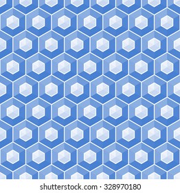 Abstract hexagonal seamless pattern. Vector background. Geometric texture