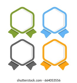 Abstract hexagonal shape logo design