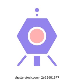 Abstract Hexagonal Spacecraft Launching Icon
