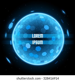 Abstract hexagonal sphere