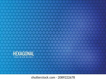 Abstract hexagonal technology blue background