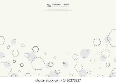 Abstract hexagonal technology design cover decoration background. You can use for poster, artwork design, tech template, annual report. illustration vector eps10
