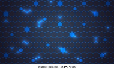 Abstracte hexagonale vectorachtergrond. Technologie hexagon rasterpatroon.
