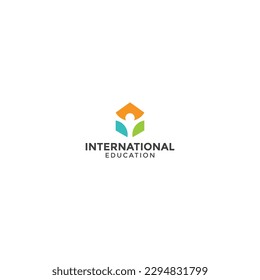 Abstract hexagonal vector education logo