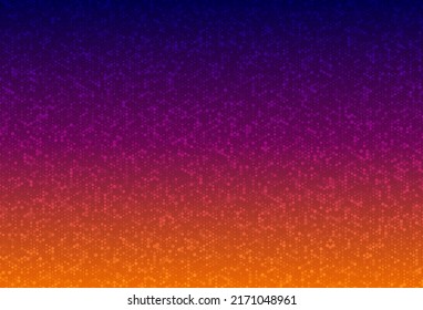 Abstrakter Hexagons Hintergrund für Design. Orangefarbener violetter Honigwabenhintergrund.