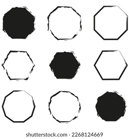 Abstract hexagons. Graphic element. Vector illustration.