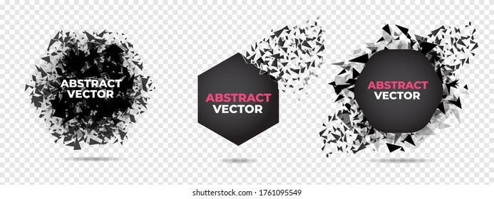 Abstract  hexagons hatter burst . Geometric texture background template isolated.  Vector illustration.
