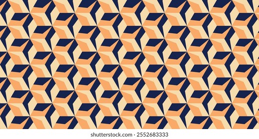 Abstract hexagons, hexagon pattern background, seamless hexagon pattern, in vintage colors.