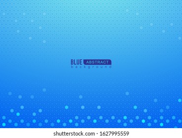 Abstract hexagons on blue background, vector design template with color Gradient, for posters, flyer, brochure, banners, wallpapers, cover, website, business cards.