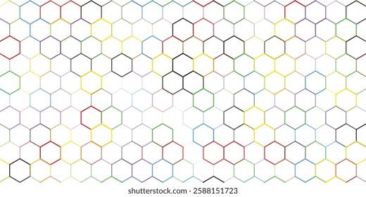 Abstract hexagons pattern. Geometric abstract background with simple hexagonal elements. Medical  technology or science design abstract