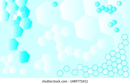 Abstract hexagons pattern,  medical or technology concept.