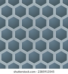 Abstract hexagons seamless pattern. Modern stylish texture. Geometric pattern. Repeating geometric shapes with shadows. Color gradient. Vector color background.