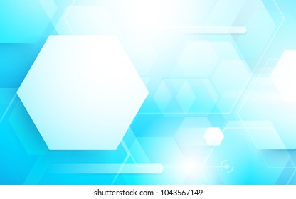 Abstract hexagons technology concept background. Space for your text