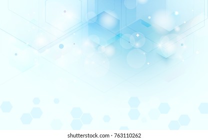 Abstract hexagons technology digital hi tech concept background. Space for your text