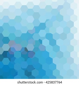 Abstract hexagons vector background. Blue geometric vector illustration. Creative design template. 