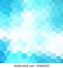 Abstract hexagons vector background. Blue geometric vector illustration. Creative design template. 