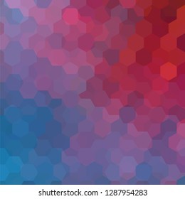 Abstract hexagons vector background. Colorful geometric vector illustration. Creative design template. Blue, red colors.