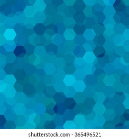 Abstract hexagons vector background. Colorful geometric vector illustration. Creative design template.  Blue color. 