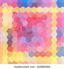 Abstract hexagons vector background. Colorful geometric vector illustration. Creative design template. Yellow, pink, red, blue colors. 