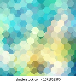 Abstract hexagons vector background. Geometric vector illustration. Creative design template. Blue, green, white colors.