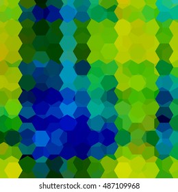 Abstract hexagons vector background. Geometric vector illustration. Creative design template. Yellow, green, blue colors
