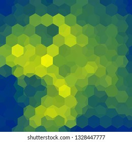 Abstract hexagons vector background. Green geometric vector illustration. Creative design template.