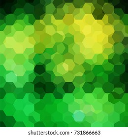 Abstract hexagons vector background. Green geometric vector illustration. Creative design template.