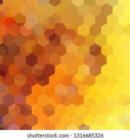 Abstract hexagons vector background. Orange geometric vector illustration. Creative design template.