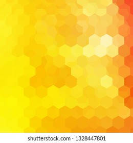 Abstract hexagons vector background. Yellow geometric vector illustration. Creative design template.