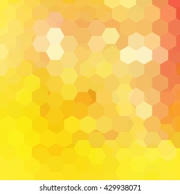Abstract hexagons vector background. Yellow geometric vector illustration. Creative design template. 