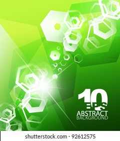 Abstract hexagons. Vector geometric futuristic techno background