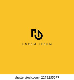 Abstract HG GH letter simple minimal style business logo design vector element.