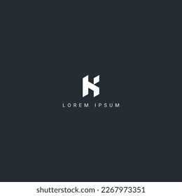 Abstract HI IH letter simple style logo design vector template.