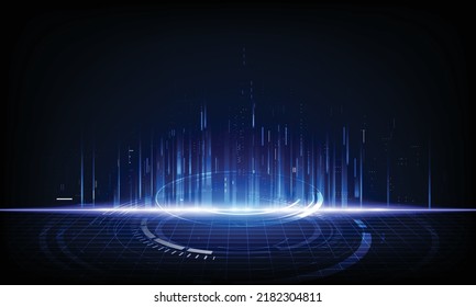 Abstract Hi Speed Internet Technology Background Vector.