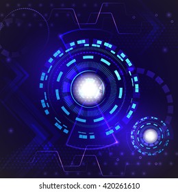 Abstract hi speed internet technology background. Digital technology innovation concept. Vector illustration.