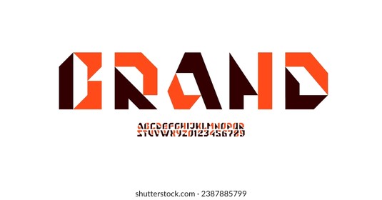 Abstract hi tech alphabet font, for your future space design logo or brand name or game, vector illustration 10EPS