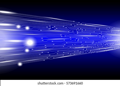 Abstract Hi Tech Blue Circuit Board Goal Concept Vector Background