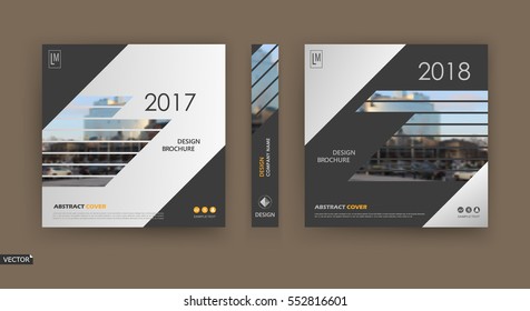 Abstract Hi Tech Blurb. White, Black Brochure Cover Design. Fancy Info Banner Frame. Ad Flyer Text Font. Title Sheet Model. Modern Vector Front Page. Creative Urban City Texture. Triangle Figures Icon